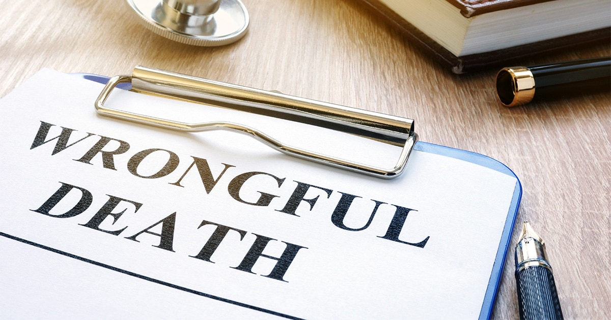 Wrongful Death Case Letter With 'Wrongful Death' Written as a Title