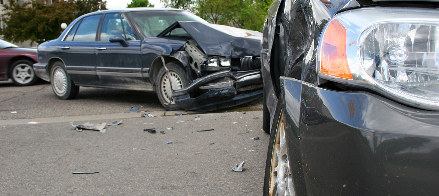 Crashed Cars on a Street