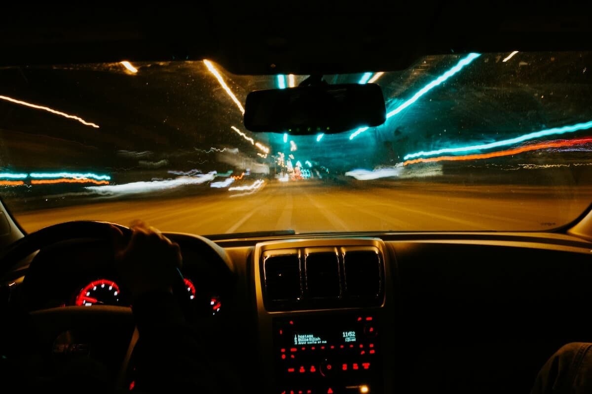 Long Exposure Photo of Car at Night